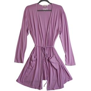 Vintage Y2K Victorias Secret Angels Robe M/L Pastel Purple Lace Modal Soft Girl